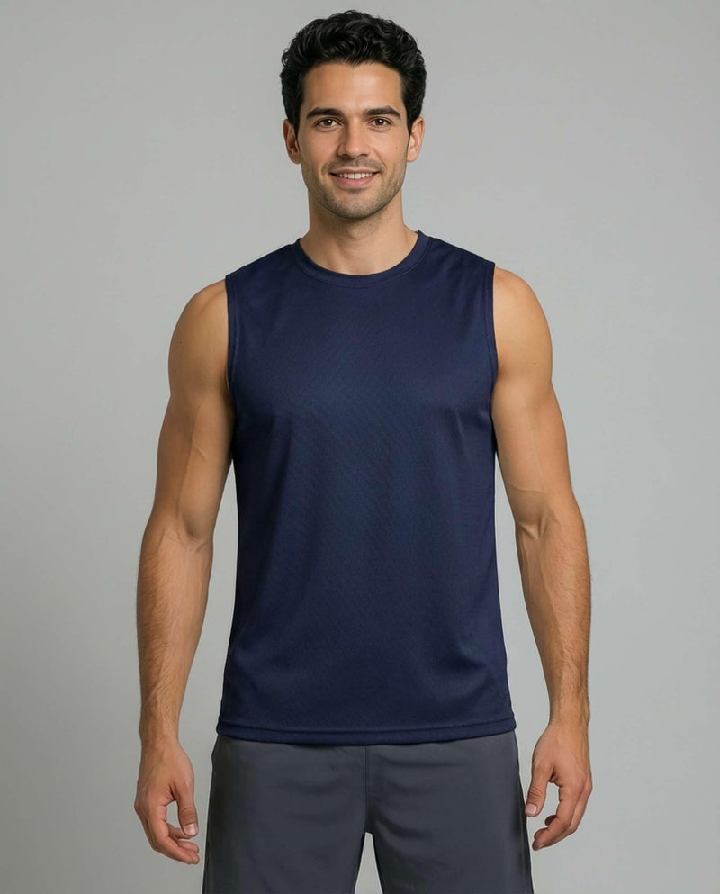 REALESSENTIALS Real Essentials 5 Pack: Men's Mesh Active Athletic Tech Tank Top - Workout & Training Activewear (Available in Big & Tall),Set 5-M - Image 2